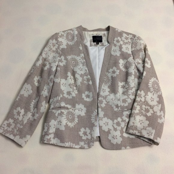 The Limited Jackets & Blazers - The Limited Tan Flower Suit Jacket